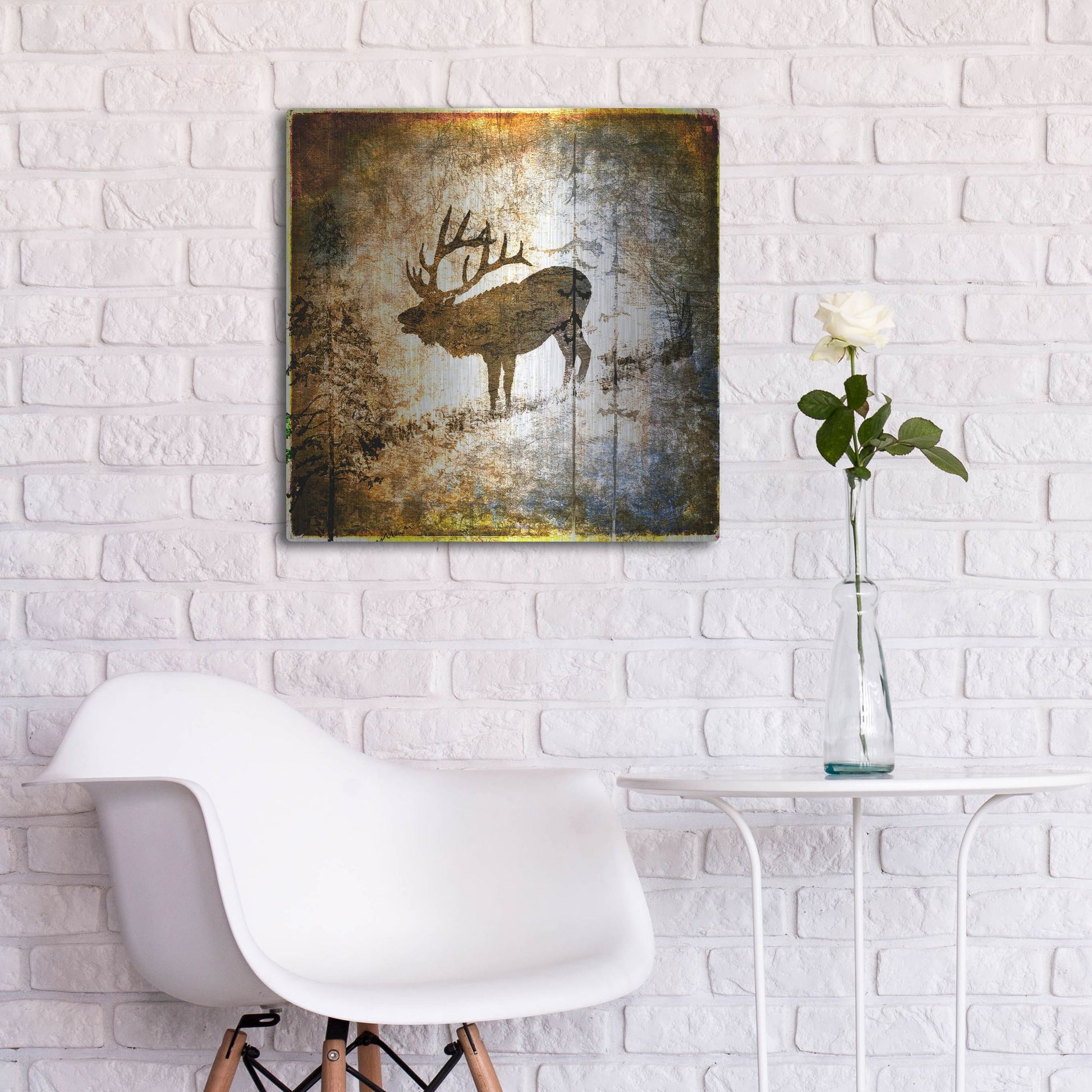 Luxe Metal Art 'High Country Elk' by Lightbox Journal, Metal Wall Art,24x24