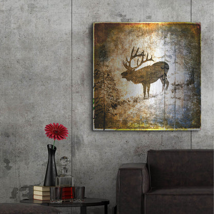 Luxe Metal Art 'High Country Elk' by Lightbox Journal, Metal Wall Art,36x36