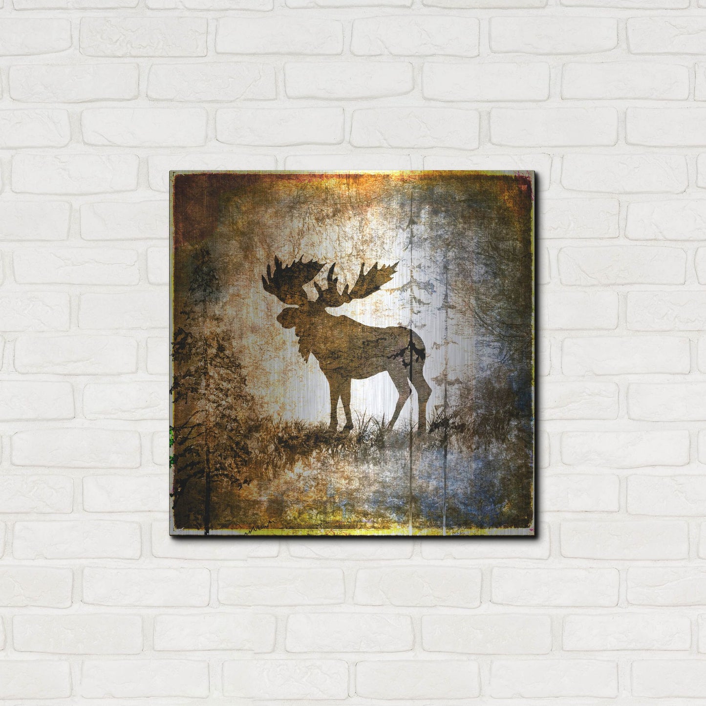Luxe Metal Art 'High Country Moose' by Lightbox Journal, Metal Wall Art,24x24