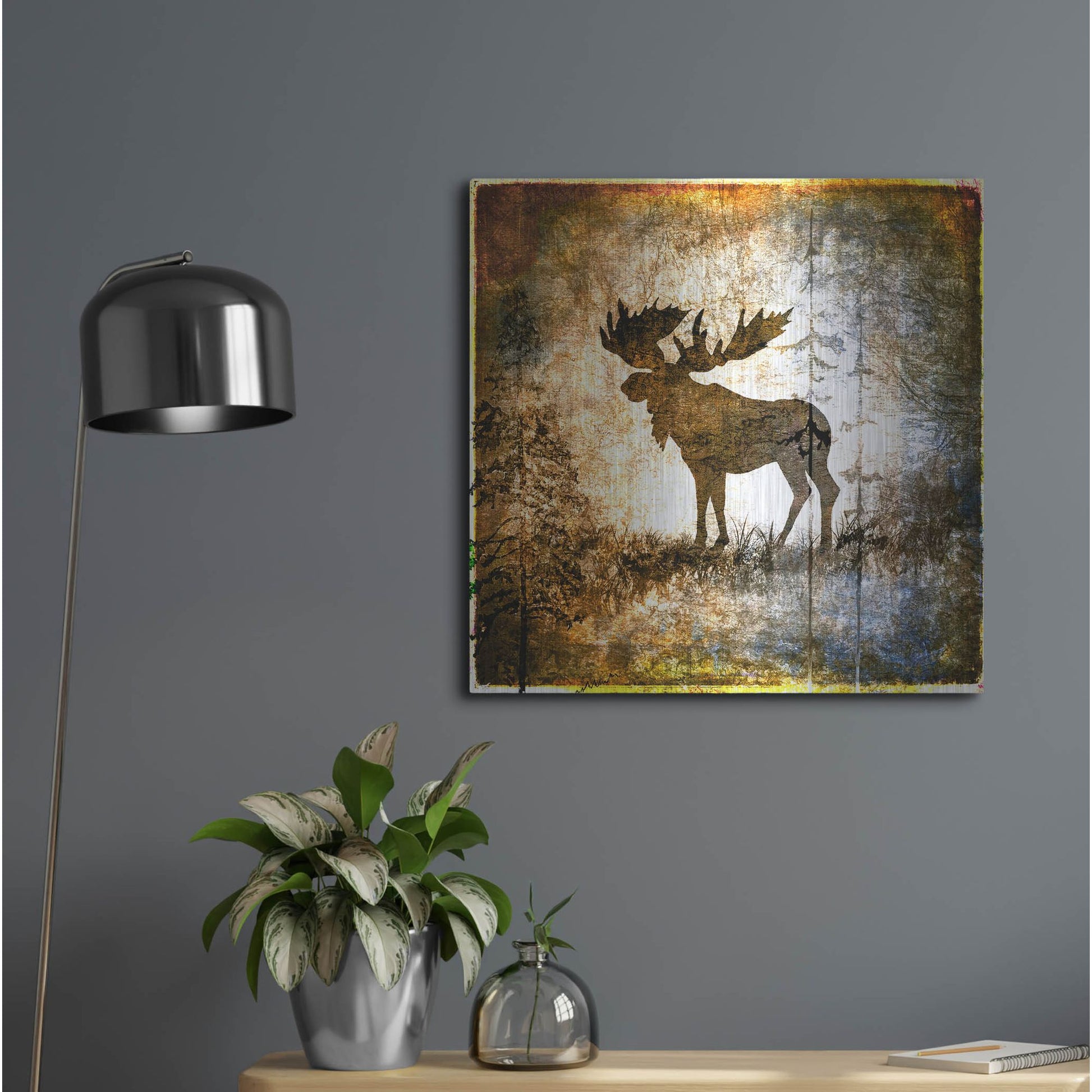 Luxe Metal Art 'High Country Moose' by Lightbox Journal, Metal Wall Art,24x24