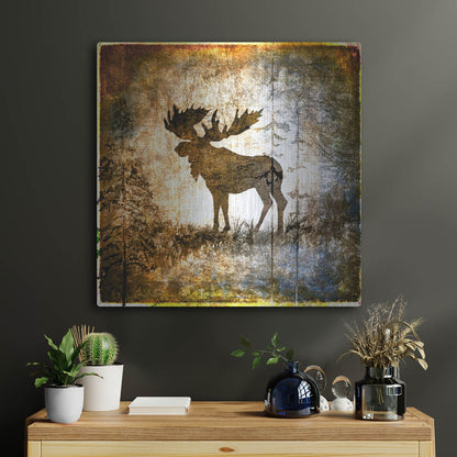 Luxe Metal Art 'High Country Moose' by Lightbox Journal, Metal Wall Art,24x24