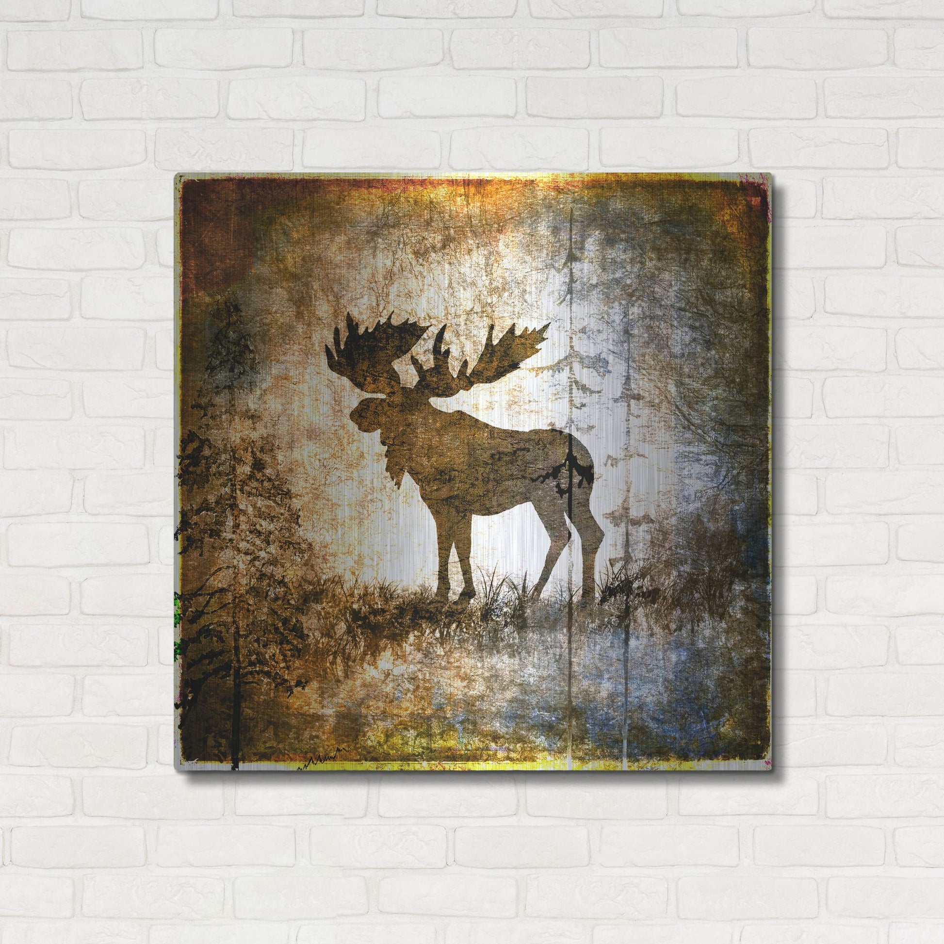 Luxe Metal Art 'High Country Moose' by Lightbox Journal, Metal Wall Art,36x36