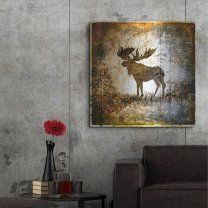 Luxe Metal Art 'High Country Moose' by Lightbox Journal, Metal Wall Art,36x36