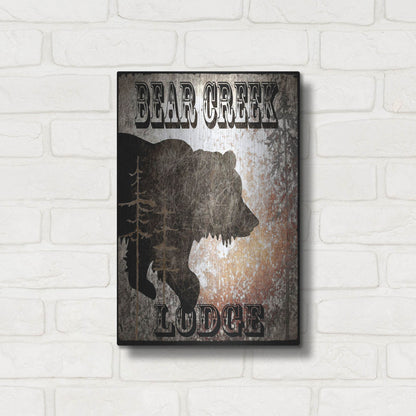 Luxe Metal Art 'Lodge Bear Creek Lodge' by Lightbox Journal, Metal Wall Art,12x16