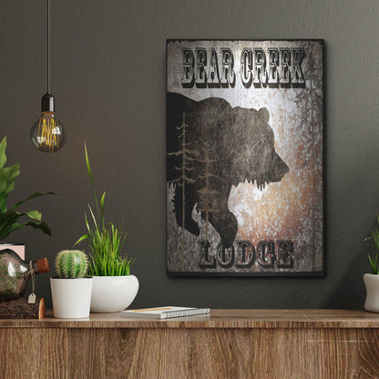 Luxe Metal Art 'Lodge Bear Creek Lodge' by Lightbox Journal, Metal Wall Art,12x16