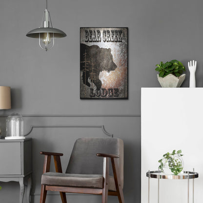 Luxe Metal Art 'Lodge Bear Creek Lodge' by Lightbox Journal, Metal Wall Art,16x24