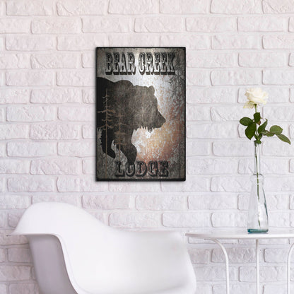 Luxe Metal Art 'Lodge Bear Creek Lodge' by Lightbox Journal, Metal Wall Art,16x24