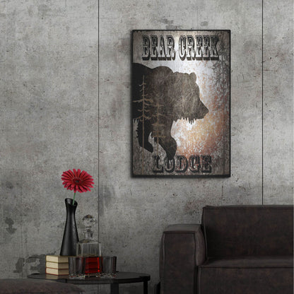 Luxe Metal Art 'Lodge Bear Creek Lodge' by Lightbox Journal, Metal Wall Art,24x36