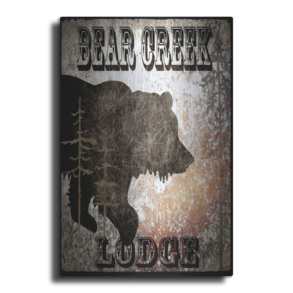 Luxe Metal Art 'Lodge Bear Creek Lodge' by Lightbox Journal, Metal Wall Art