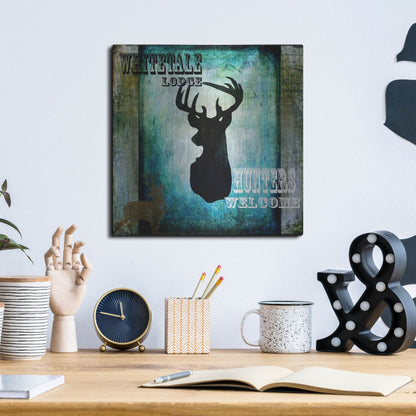 Luxe Metal Art 'Lodge Whitetale Lodge' by Lightbox Journal, Metal Wall Art,12x12