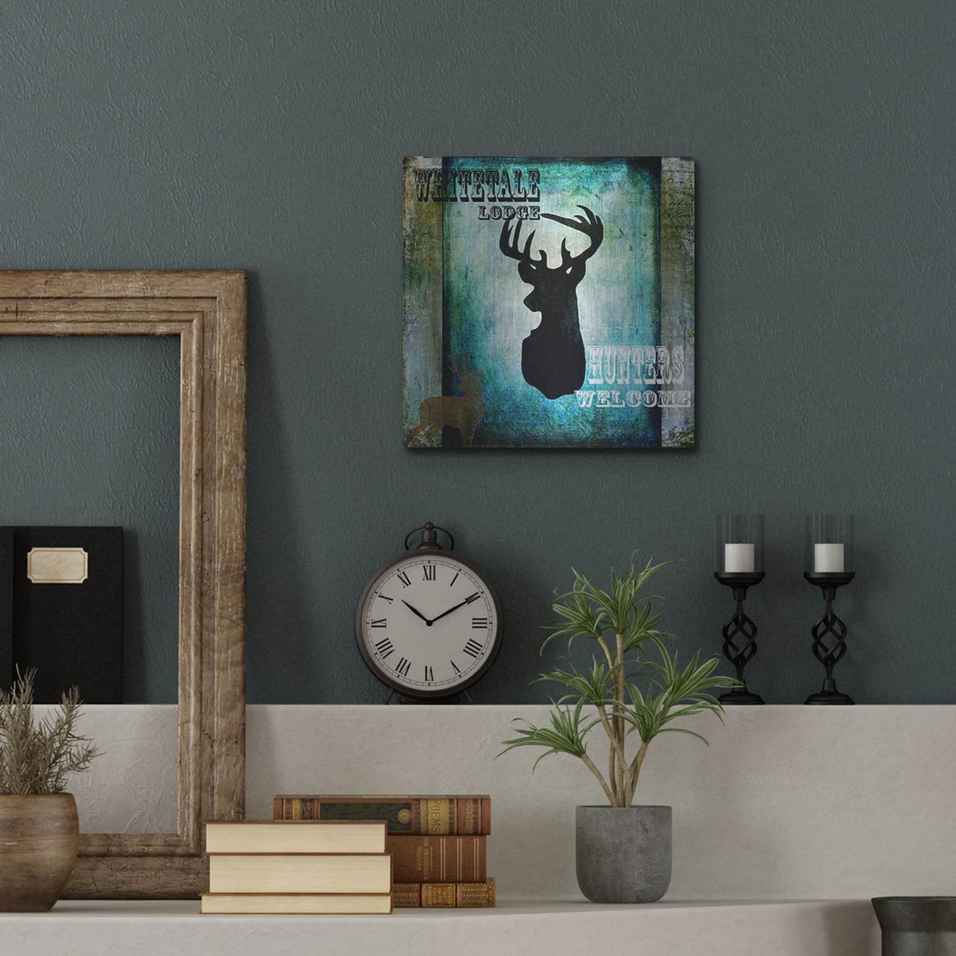 Luxe Metal Art 'Lodge Whitetale Lodge' by Lightbox Journal, Metal Wall Art,12x12