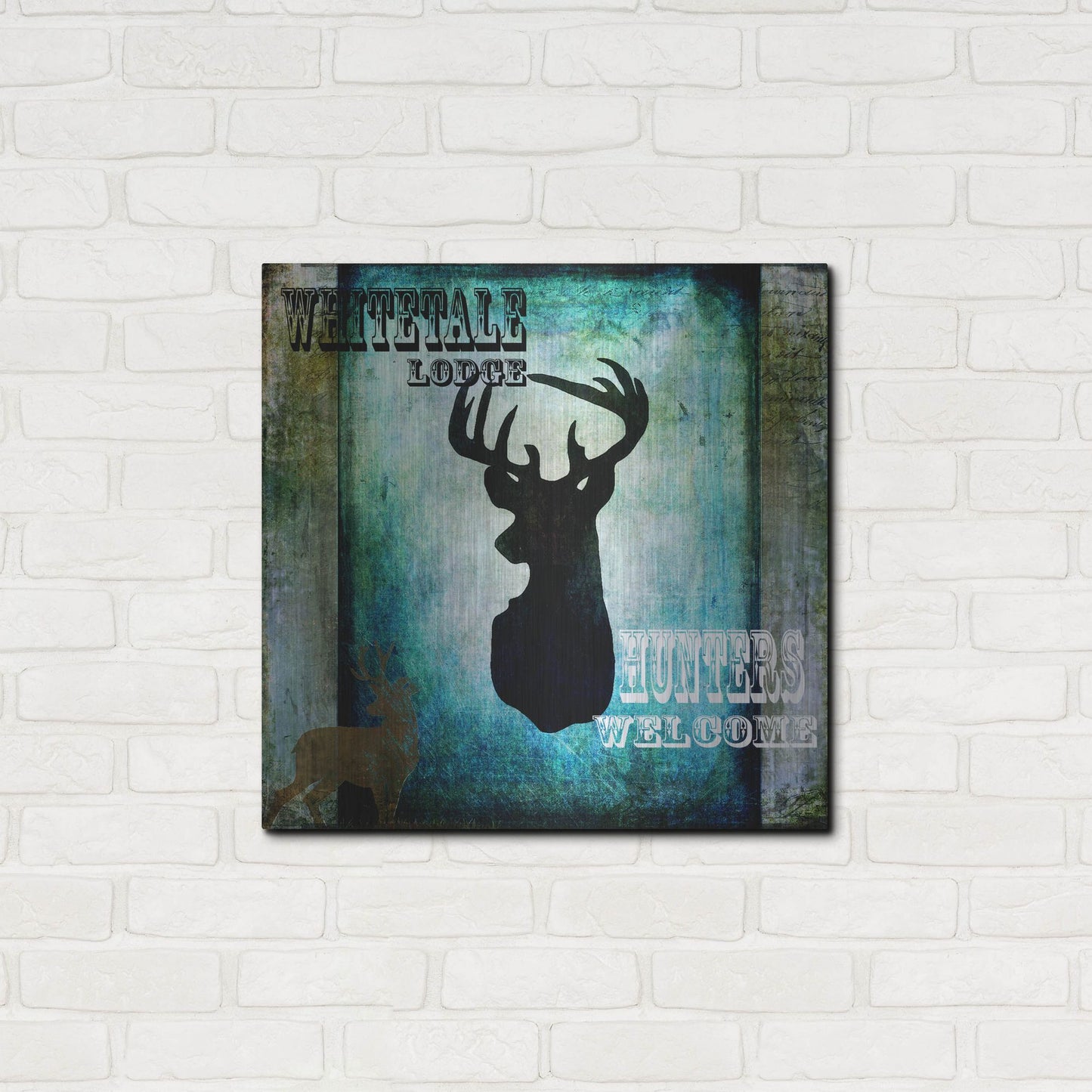 Luxe Metal Art 'Lodge Whitetale Lodge' by Lightbox Journal, Metal Wall Art,24x24