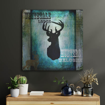 Luxe Metal Art 'Lodge Whitetale Lodge' by Lightbox Journal, Metal Wall Art,24x24