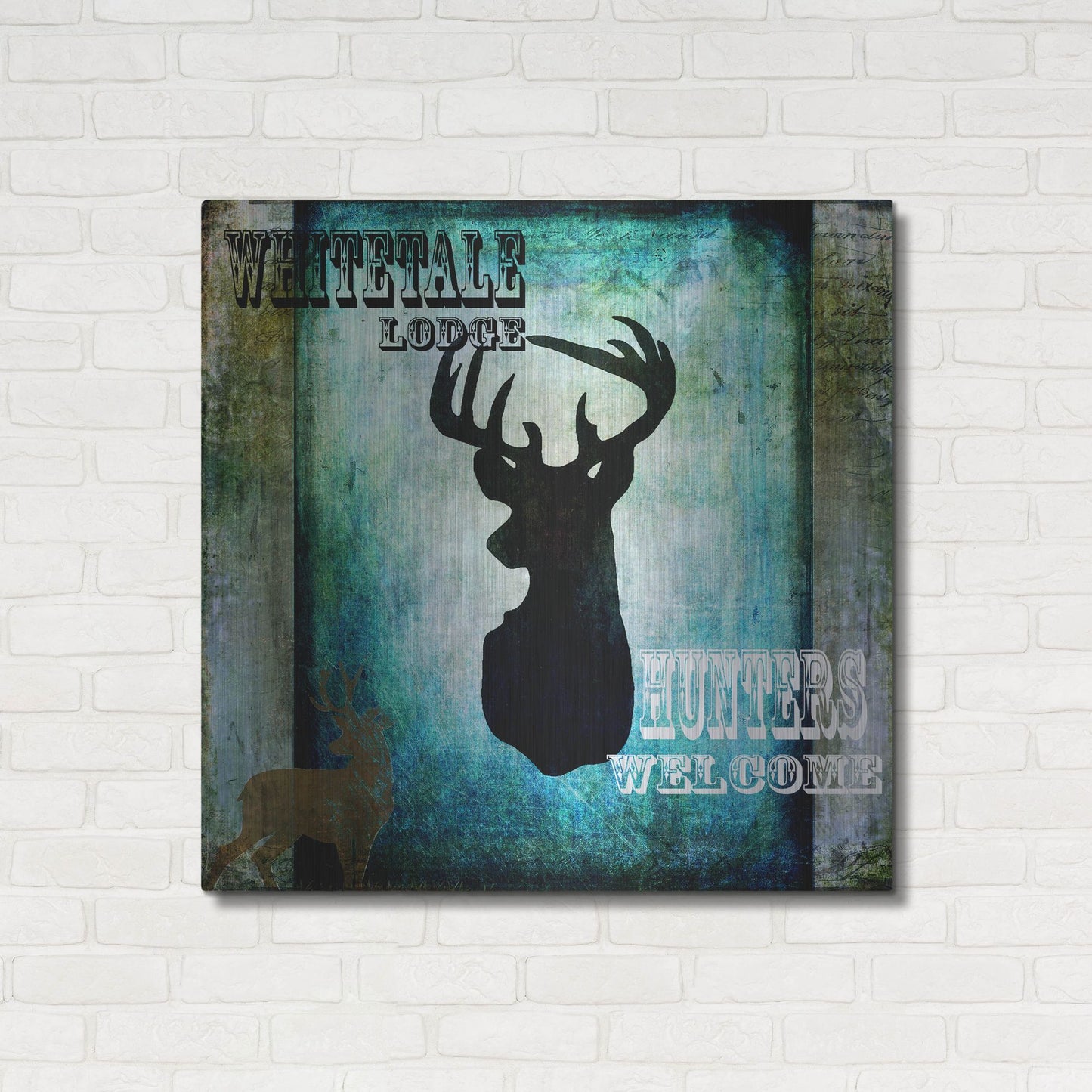 Luxe Metal Art 'Lodge Whitetale Lodge' by Lightbox Journal, Metal Wall Art,36x36