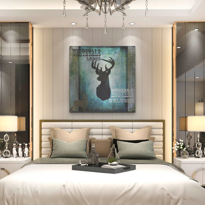 Luxe Metal Art 'Lodge Whitetale Lodge' by Lightbox Journal, Metal Wall Art,36x36