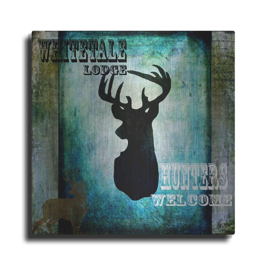 Luxe Metal Art 'Lodge Whitetale Lodge' by Lightbox Journal, Metal Wall Art
