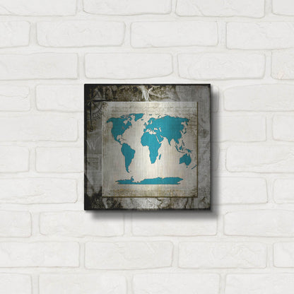 Luxe Metal Art 'Sea Map II' by Lightbox Journal, Metal Wall Art,12x12