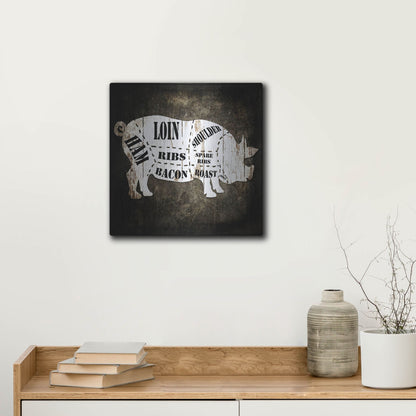 Luxe Metal Art 'Butcher Shop I' by Lightbox Journal, Metal Wall Art,12x12