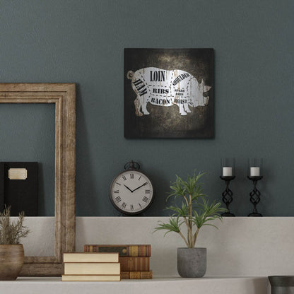 Luxe Metal Art 'Butcher Shop I' by Lightbox Journal, Metal Wall Art,12x12