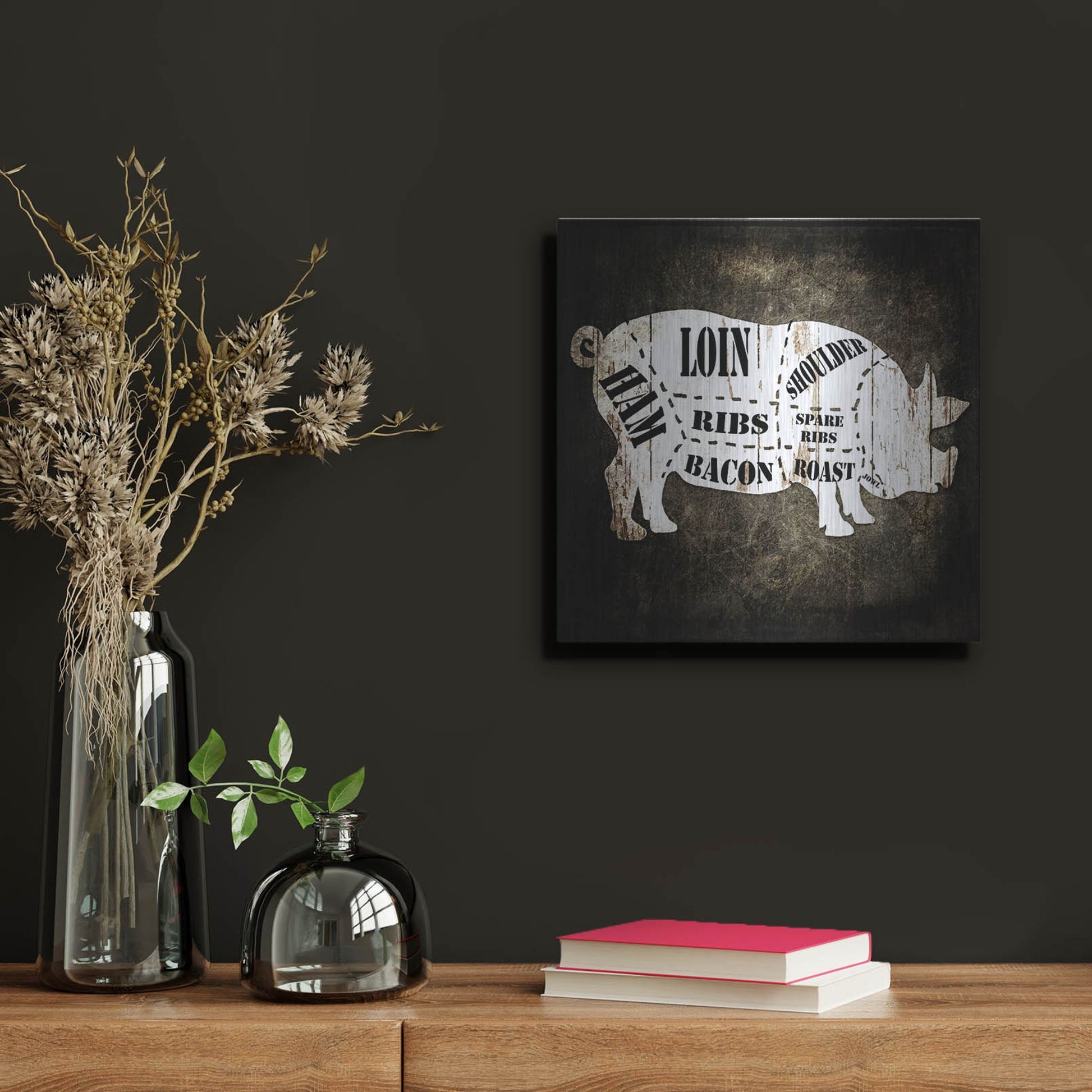 Luxe Metal Art 'Butcher Shop I' by Lightbox Journal, Metal Wall Art,12x12