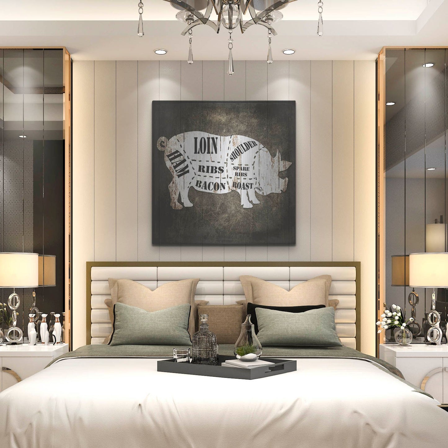 Luxe Metal Art 'Butcher Shop I' by Lightbox Journal, Metal Wall Art,36x36