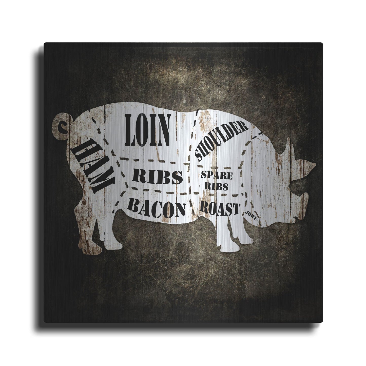 Luxe Metal Art 'Butcher Shop I' by Lightbox Journal, Metal Wall Art