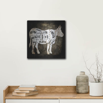 Luxe Metal Art 'Butcher Shop II' by Lightbox Journal, Metal Wall Art,12x12