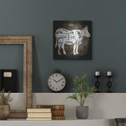 Luxe Metal Art 'Butcher Shop II' by Lightbox Journal, Metal Wall Art,12x12