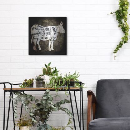 Luxe Metal Art 'Butcher Shop II' by Lightbox Journal, Metal Wall Art,12x12