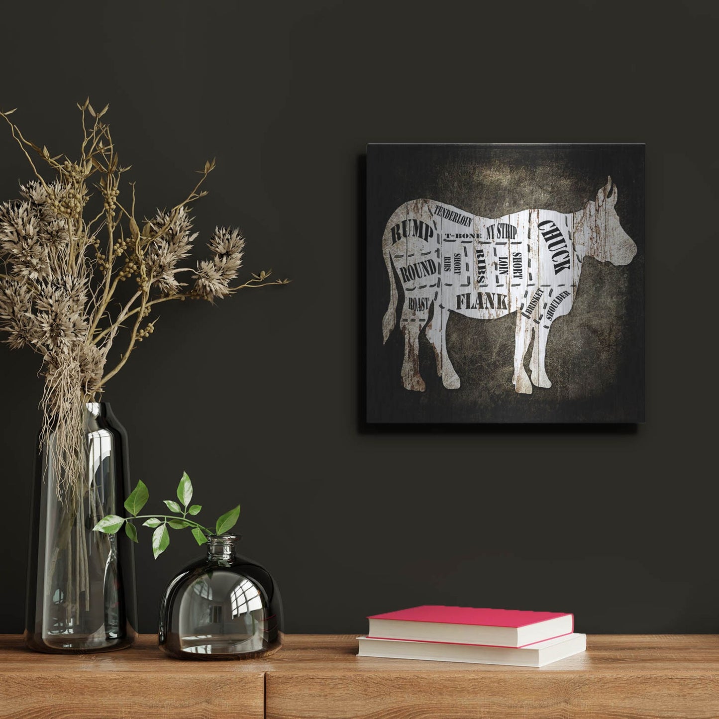 Luxe Metal Art 'Butcher Shop II' by Lightbox Journal, Metal Wall Art,12x12