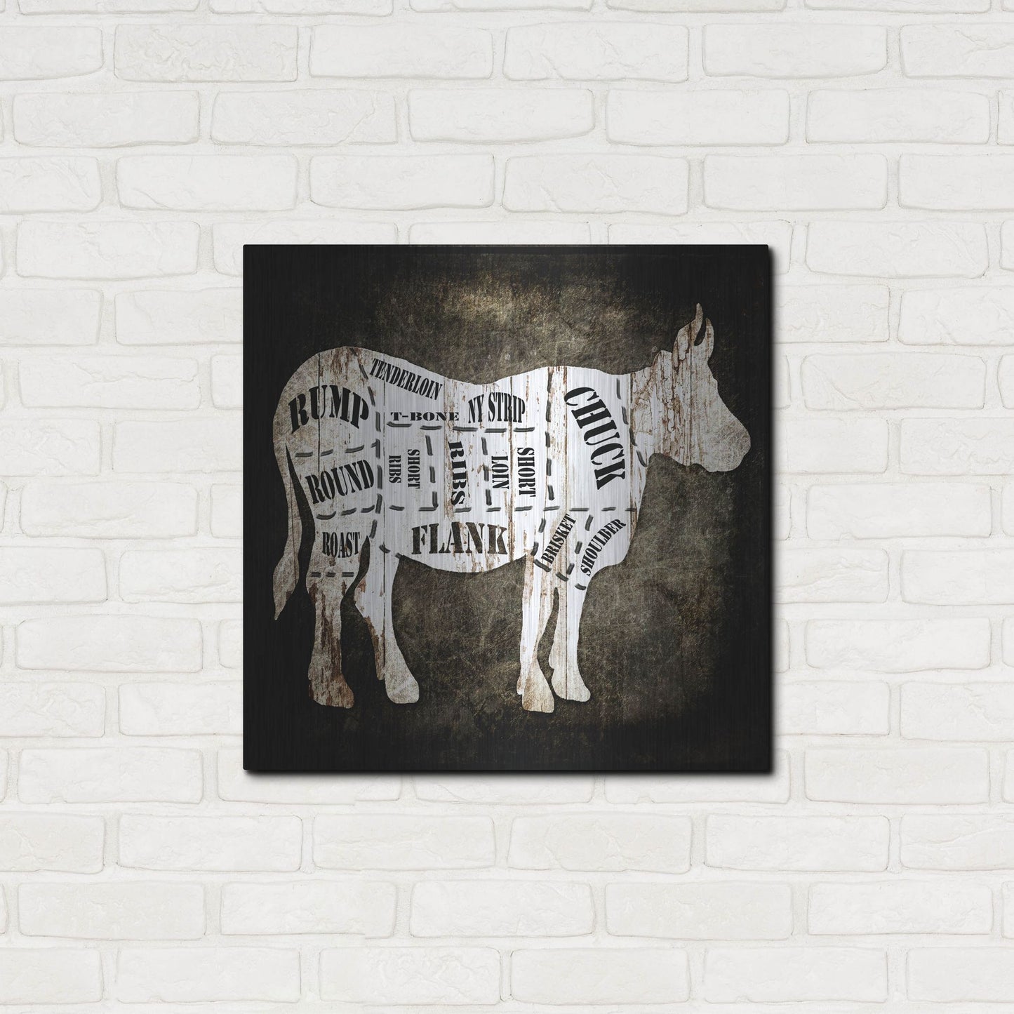 Luxe Metal Art 'Butcher Shop II' by Lightbox Journal, Metal Wall Art,24x24