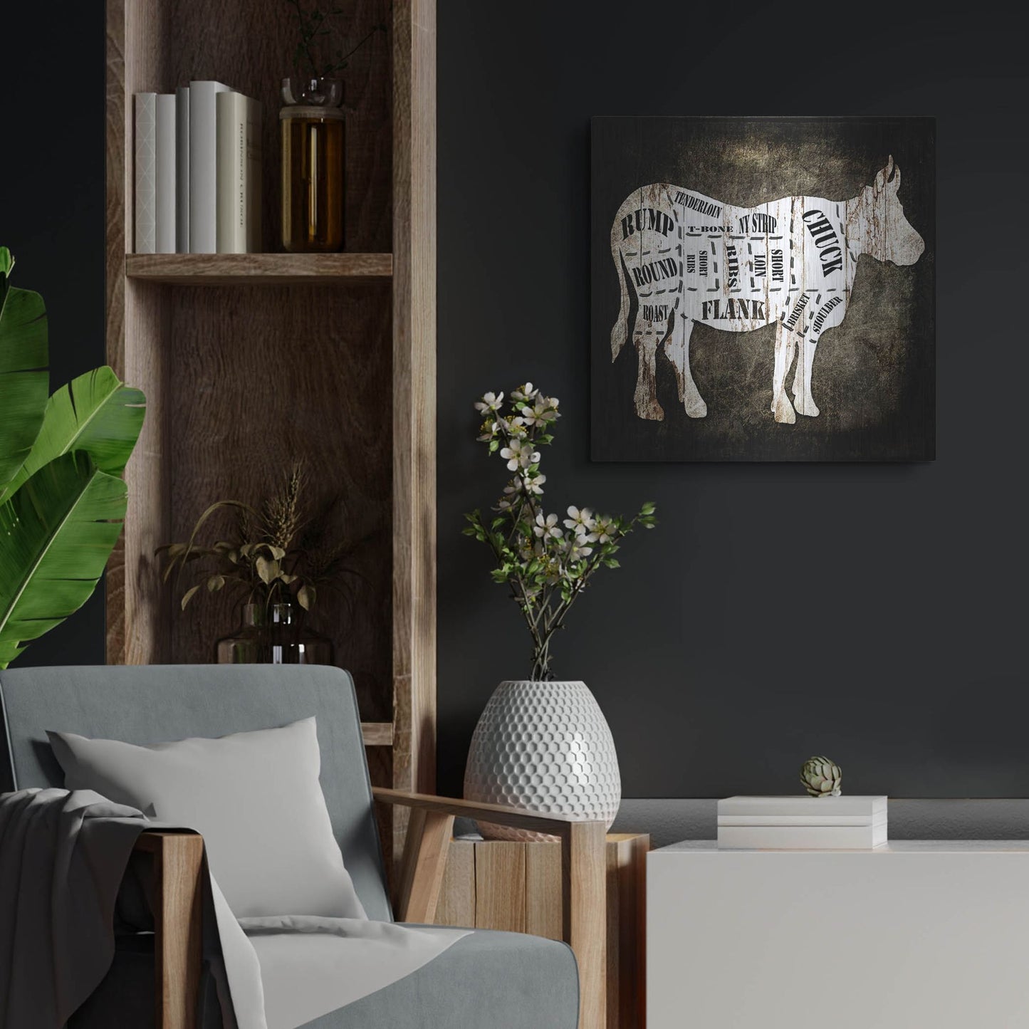 Luxe Metal Art 'Butcher Shop II' by Lightbox Journal, Metal Wall Art,24x24