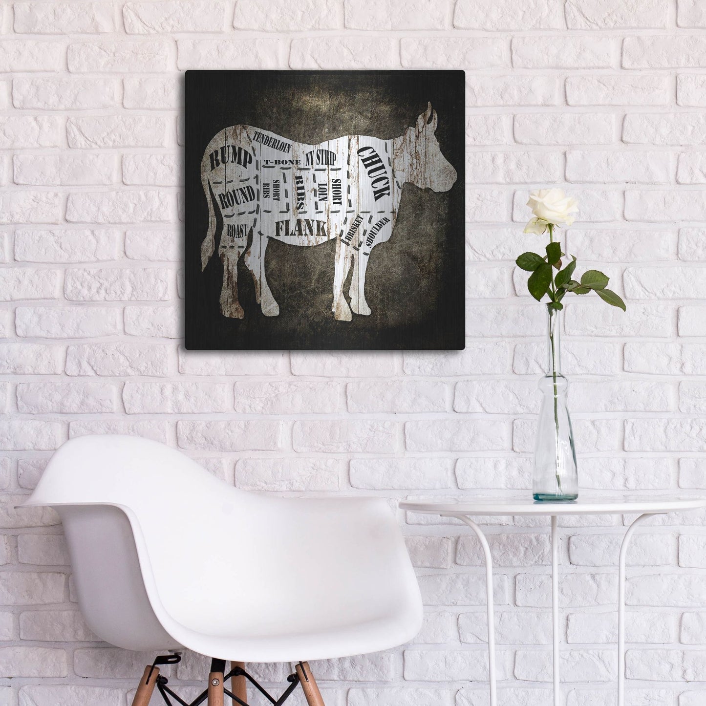 Luxe Metal Art 'Butcher Shop II' by Lightbox Journal, Metal Wall Art,24x24