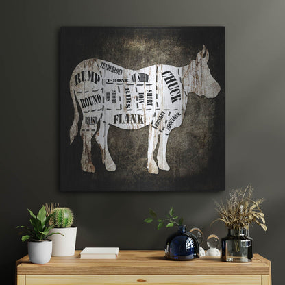Luxe Metal Art 'Butcher Shop II' by Lightbox Journal, Metal Wall Art,24x24
