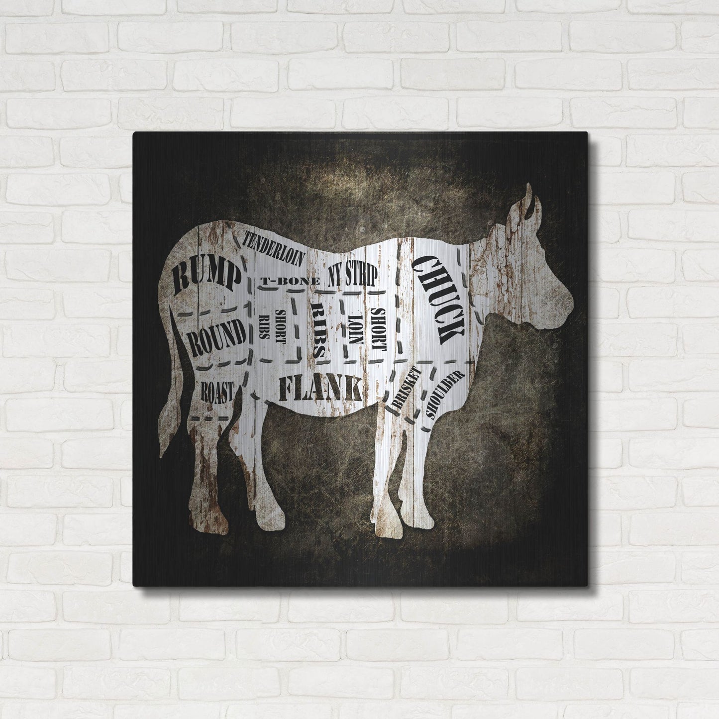 Luxe Metal Art 'Butcher Shop II' by Lightbox Journal, Metal Wall Art,36x36