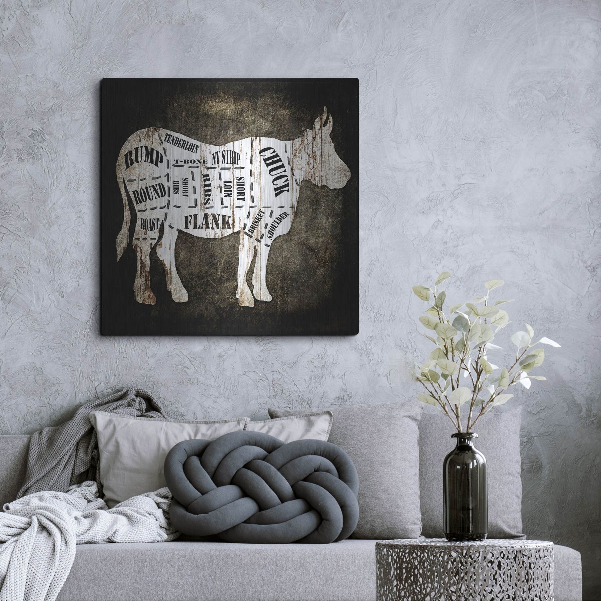 Luxe Metal Art 'Butcher Shop II' by Lightbox Journal, Metal Wall Art,36x36