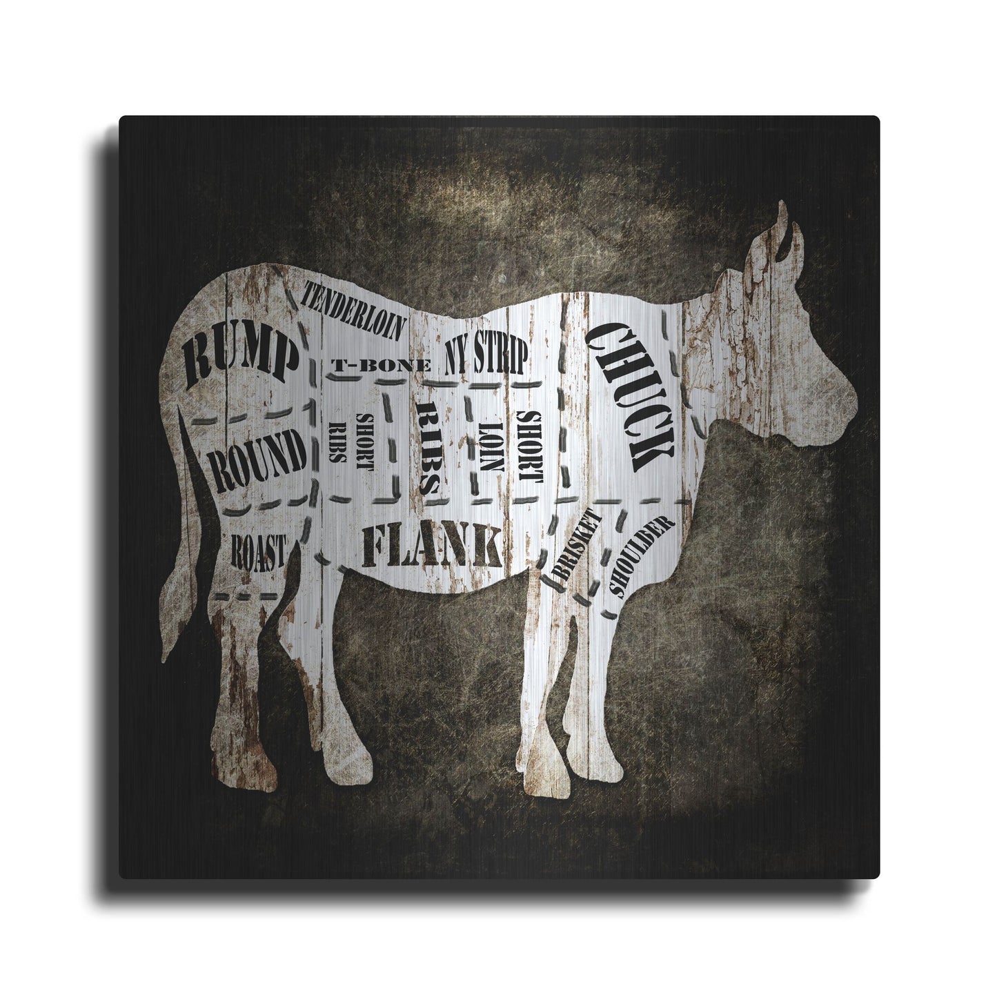 Luxe Metal Art 'Butcher Shop II' by Lightbox Journal, Metal Wall Art
