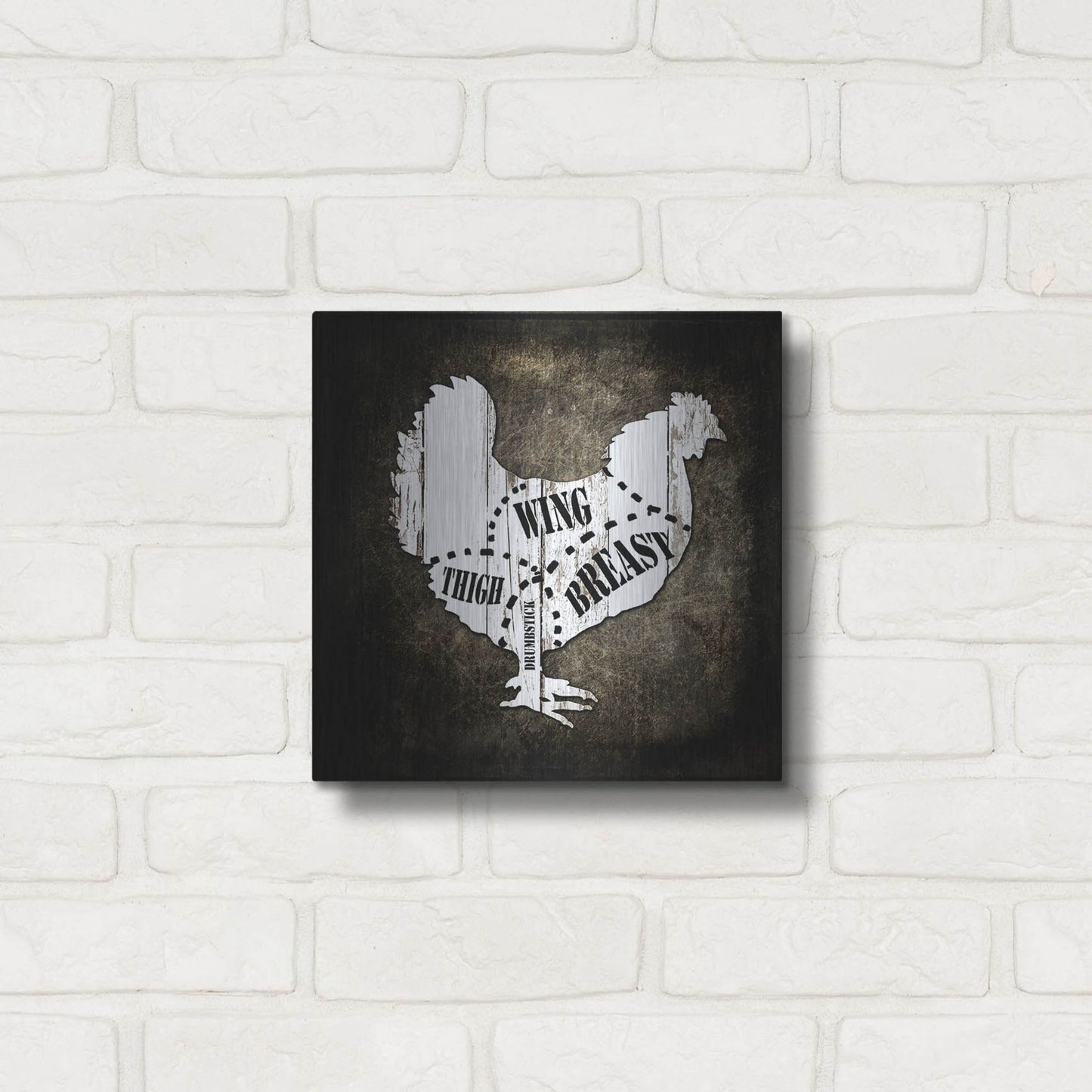 Luxe Metal Art 'Butcher Shop III' by Lightbox Journal, Metal Wall Art,12x12