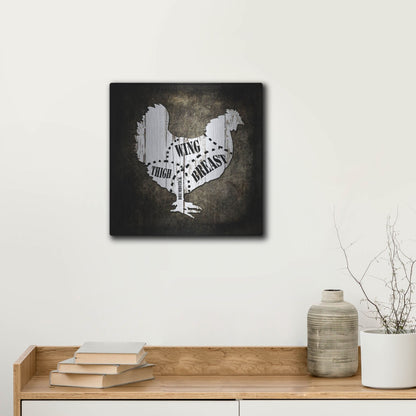 Luxe Metal Art 'Butcher Shop III' by Lightbox Journal, Metal Wall Art,12x12