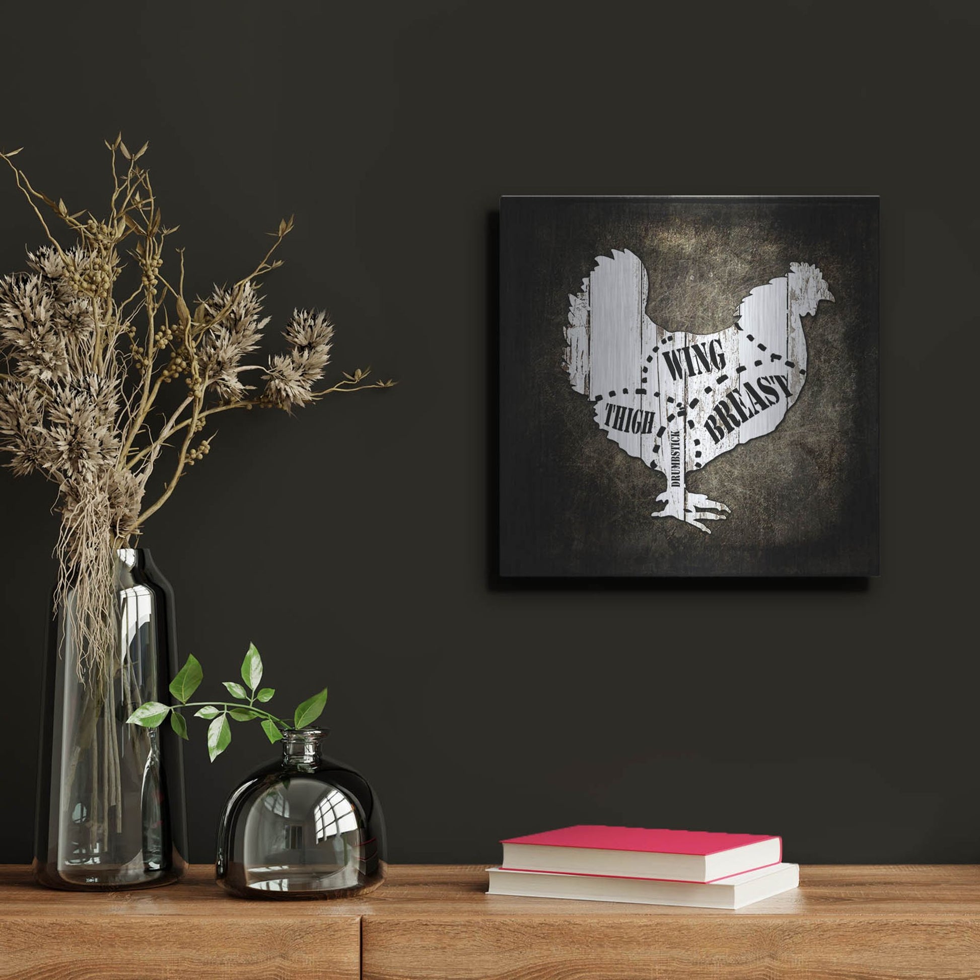 Luxe Metal Art 'Butcher Shop III' by Lightbox Journal, Metal Wall Art,12x12