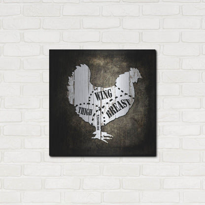 Luxe Metal Art 'Butcher Shop III' by Lightbox Journal, Metal Wall Art,24x24