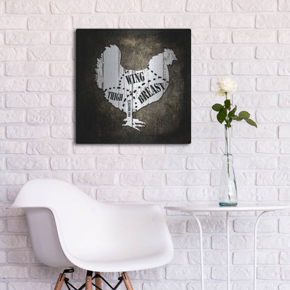 Luxe Metal Art 'Butcher Shop III' by Lightbox Journal, Metal Wall Art,24x24