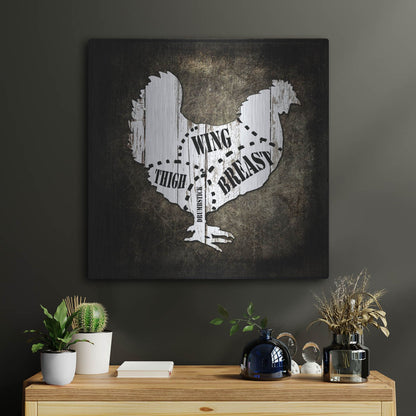 Luxe Metal Art 'Butcher Shop III' by Lightbox Journal, Metal Wall Art,24x24