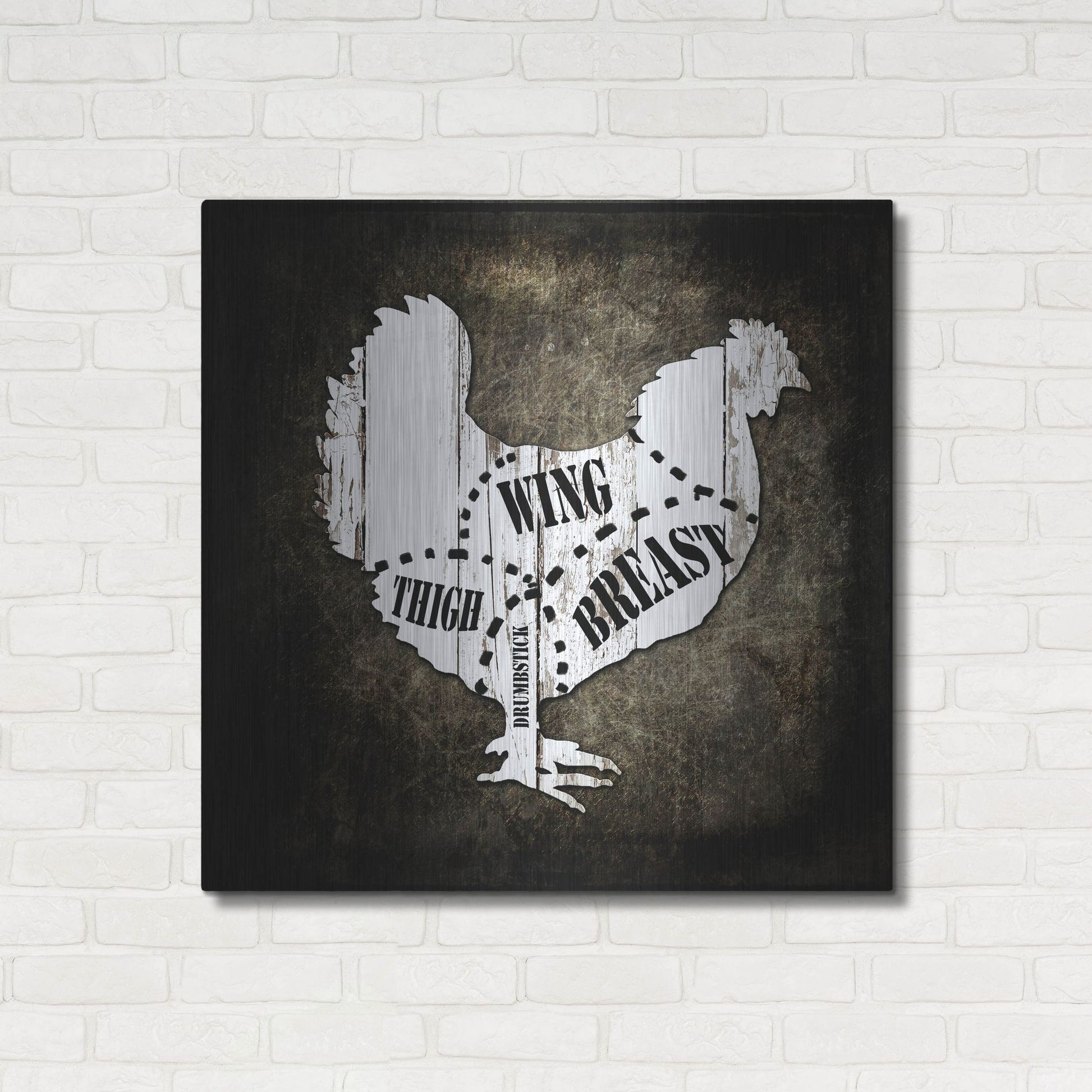 Luxe Metal Art 'Butcher Shop III' by Lightbox Journal, Metal Wall Art,36x36