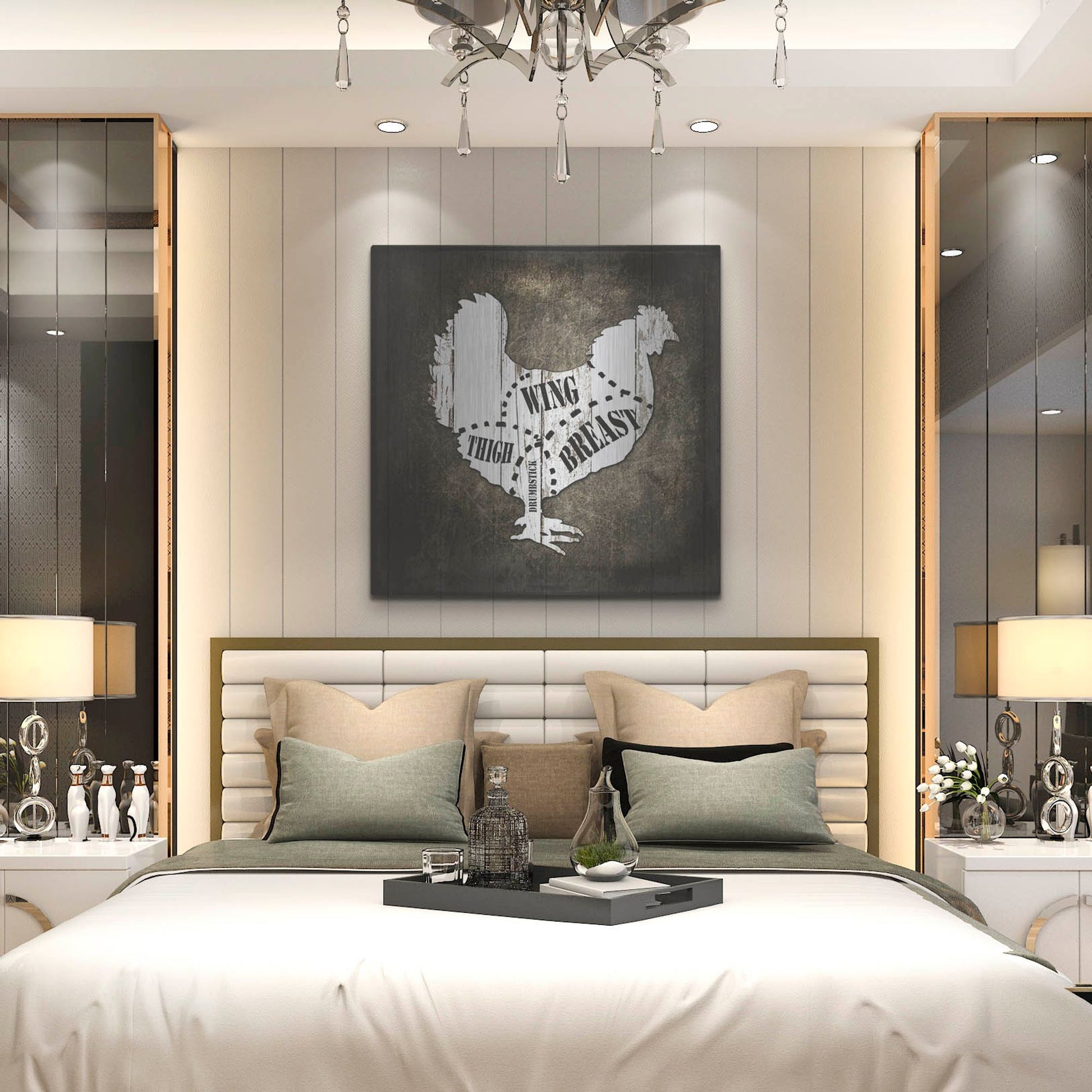 Luxe Metal Art 'Butcher Shop III' by Lightbox Journal, Metal Wall Art,36x36