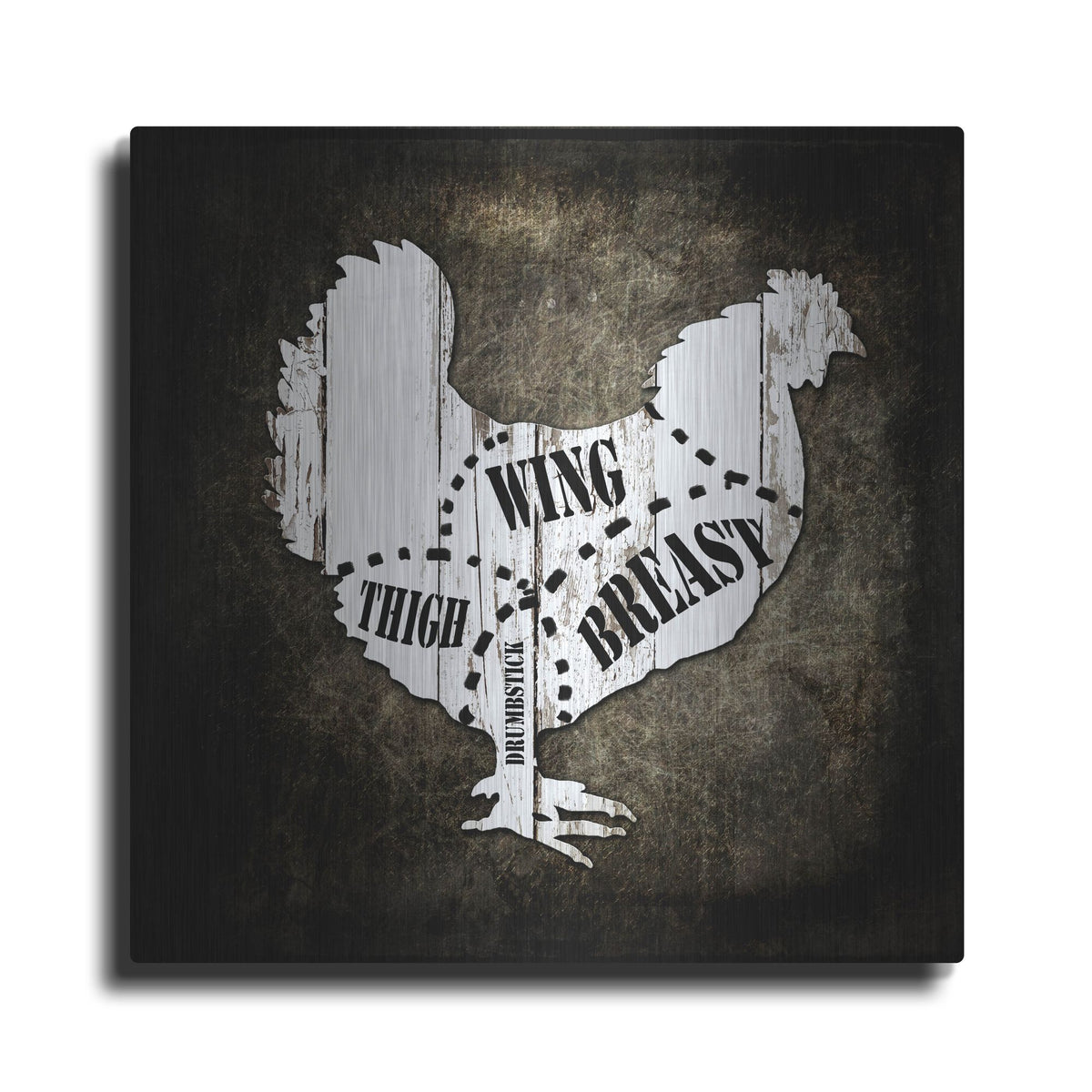 Luxe Metal Art 'Butcher Shop III' by Lightbox Journal, Metal Wall Art