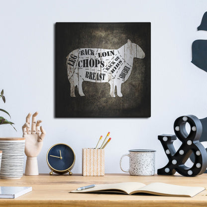Luxe Metal Art 'Butcher Shop IV' by Lightbox Journal, Metal Wall Art,12x12