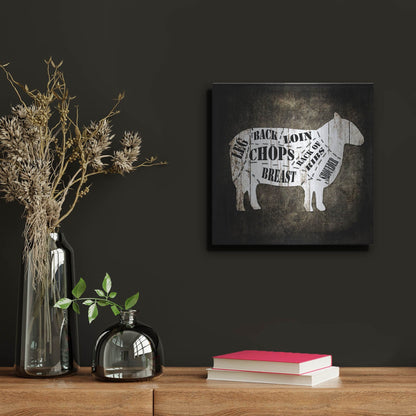 Luxe Metal Art 'Butcher Shop IV' by Lightbox Journal, Metal Wall Art,12x12