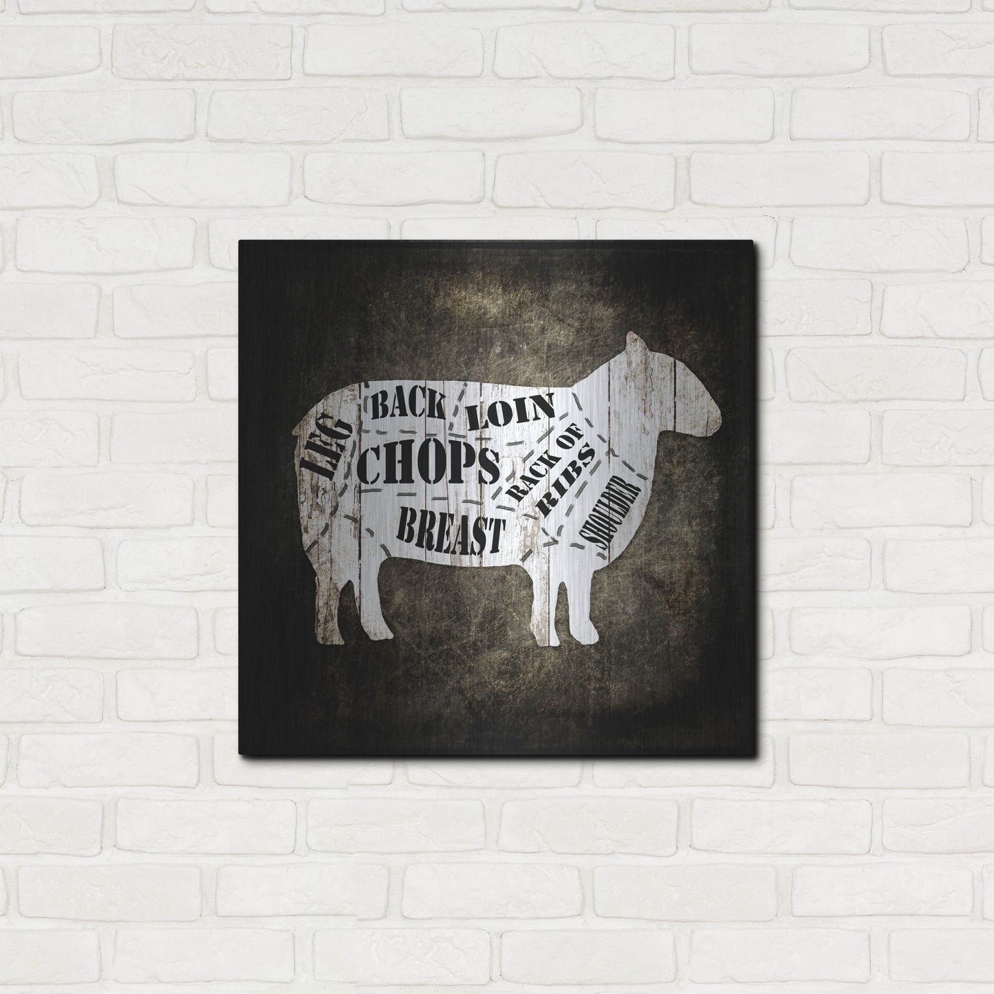 Luxe Metal Art 'Butcher Shop IV' by Lightbox Journal, Metal Wall Art,24x24