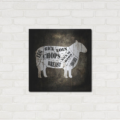 Luxe Metal Art 'Butcher Shop IV' by Lightbox Journal, Metal Wall Art,24x24